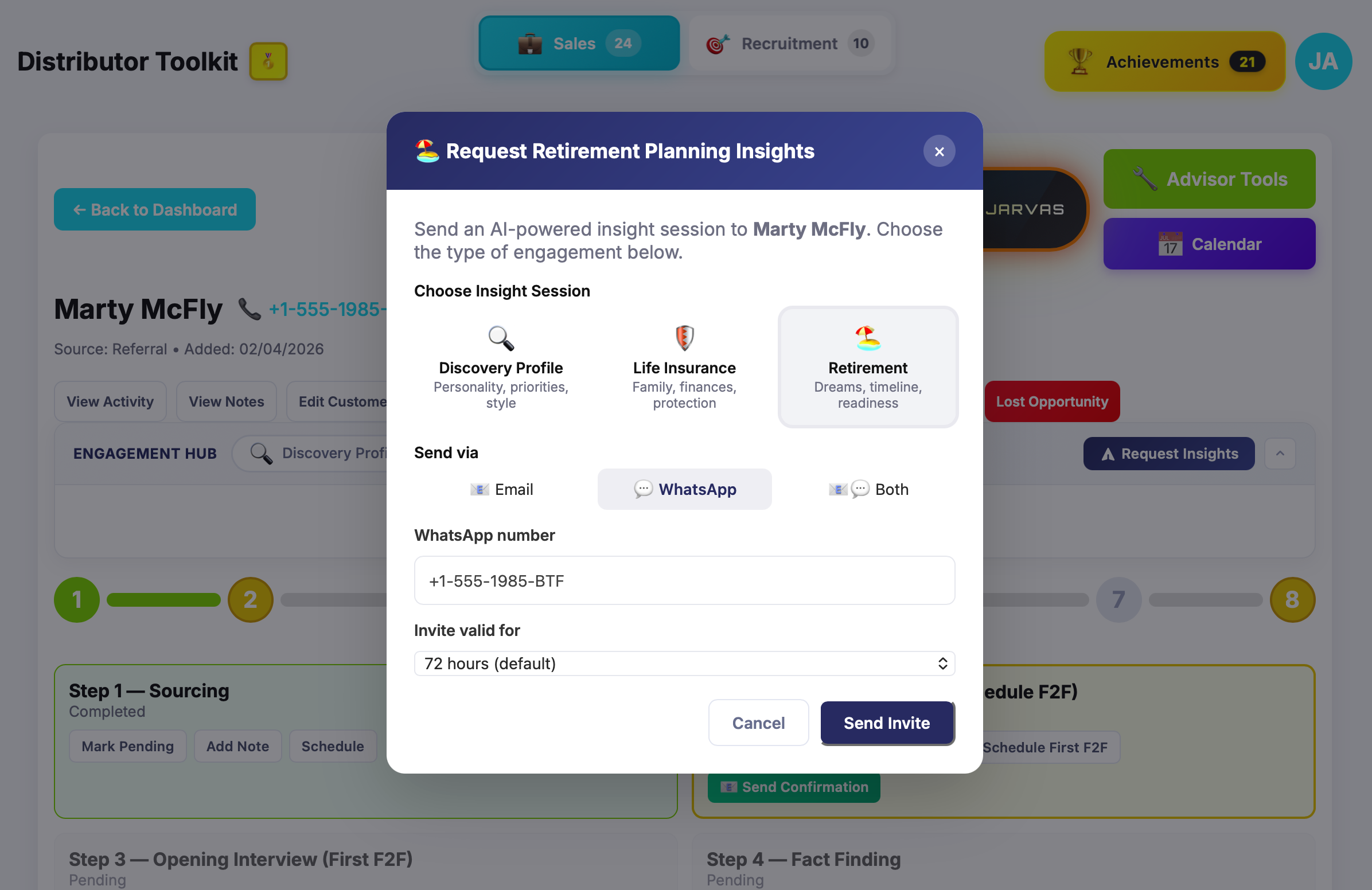 Engagement Hub — Let AI ask the hard questions — so advisors walk in fully prepared — view 4